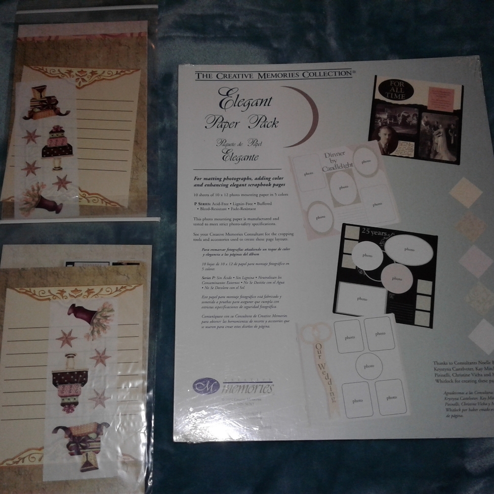 New creative memories elegant paper and stickers